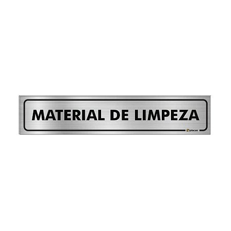 Placa Identificação - Material de Limpeza - Aluminio