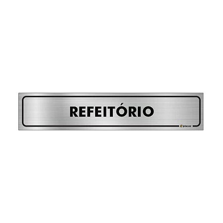 Placa Identificação - Refeitorio - Aluminio