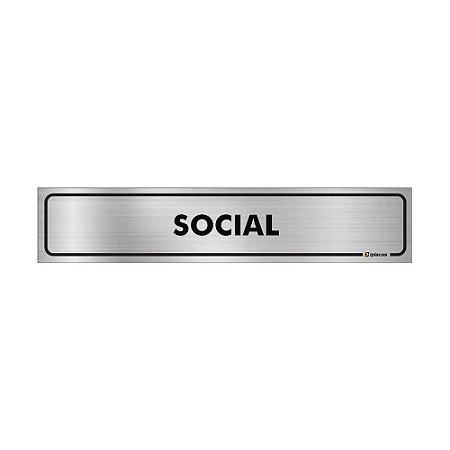 Placa Identificação - Social - Aluminio
