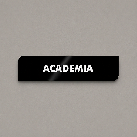 Placa Identificação - Academia - Acrilico