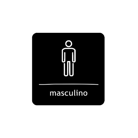 Placa Identificação - WC Masculino - Acrilico