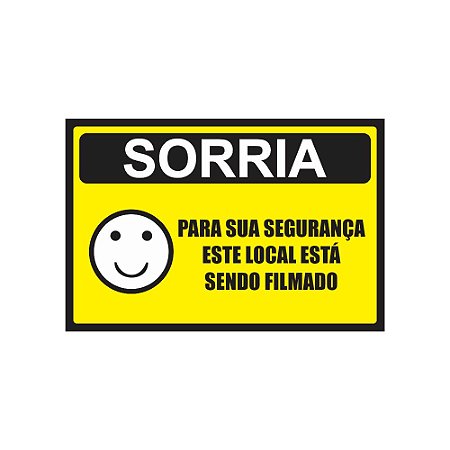 Placa - Sorria Você Está Sendo Filmado