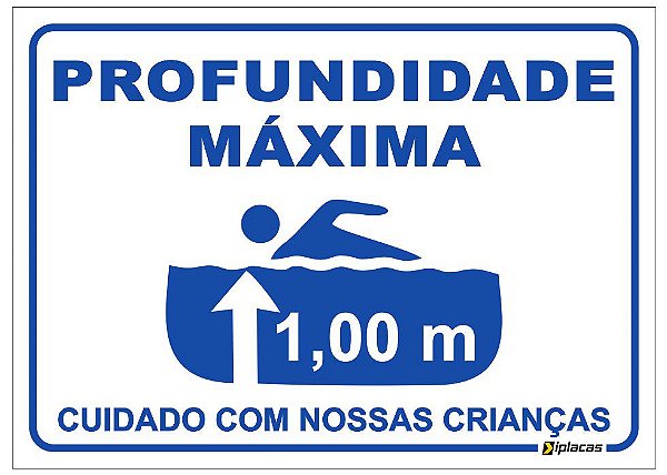 Placa - Aviso - Profundidade Máxima