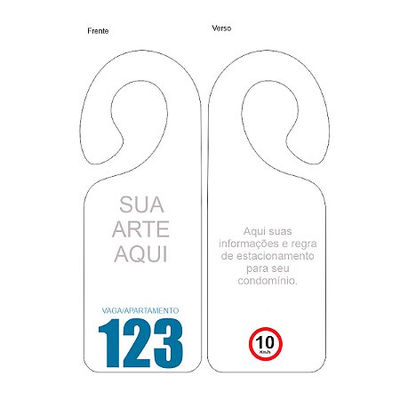 Placa - Crachá Veicular Identificador para Condomínios