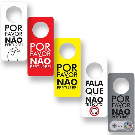 Placa - Aviso - Não Perturbe Maçaneta Porta