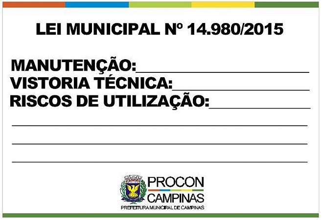 Placa - Lei Municipal 14.980/2015
