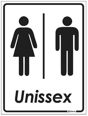 Placa de Banheiro - Unissex