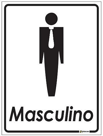 Placa de Banheiro - Masculino