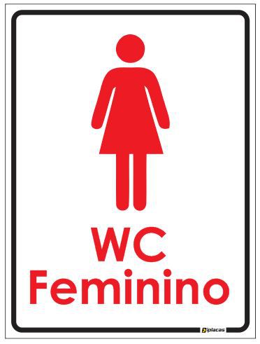 Placa de Banheiro - WC Feminino