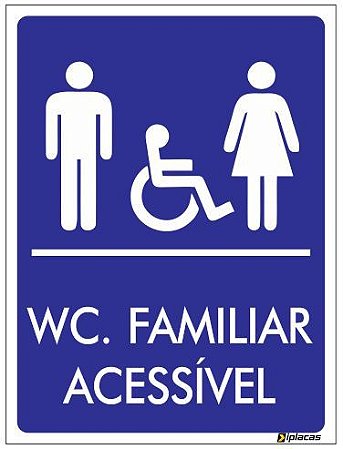 Placa WC Familiar Acessível