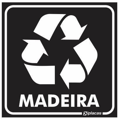 Placa de Sinalização - Madeira