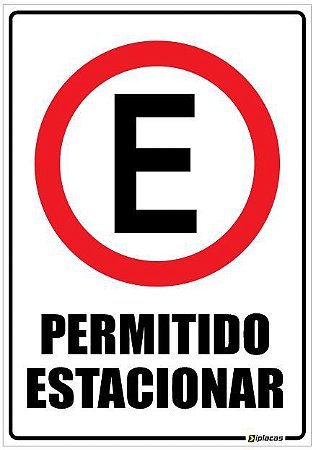 Placa Permitido Estacionar