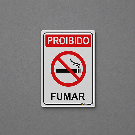 Placa - Proibido Fumar - Simples