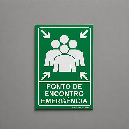 Placa - Ponto de Encontro - Emergência