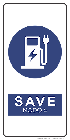 Placa Sinalização Fotoluminescente - Estação de Recarga Veículos Elétricos - IT -41/2025