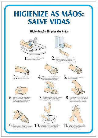 Aviso - Higienize as Mãos