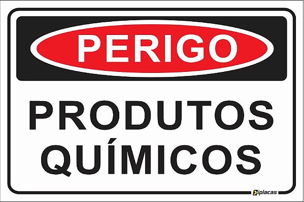 Placa - PERIGO - Produtos químicos