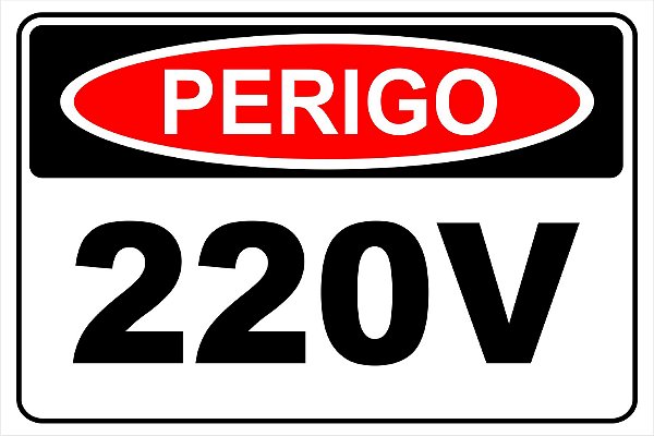 Etiqueta - Perigo 220V