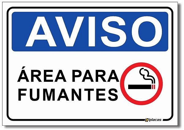 Aviso - Área Para Fumantes