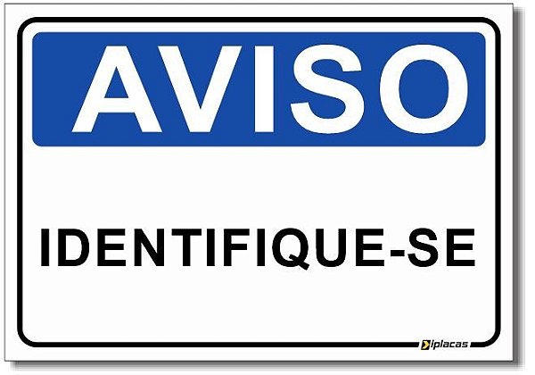 Aviso - Identifique-se