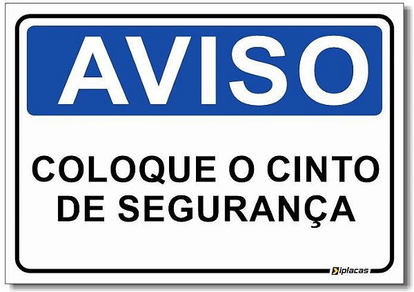 Aviso - Coloque o Cinto de Segurança