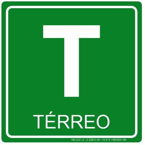 Placa Fotoluminescente - Pavimento - Térreo