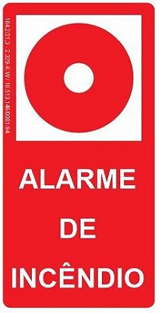 Placa Fotoluminescente - Alarme de Incêndio