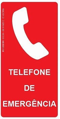 Placa Fotoluminescente - Telefone de Emergência