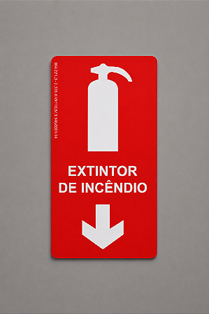 Placa Fotoluminescente - Extintor de Incêndio