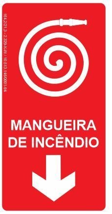 Placa Fotoluminescente - Mangueira de Incêndio