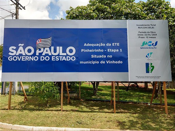 Placa De Obra Governo Do Estado De Sp Iplacas Sinalização