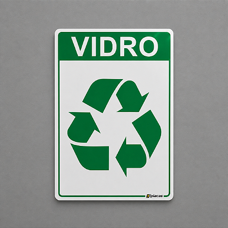 Placa Material Reciclável - Vidro