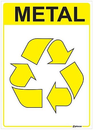 Placa Material Reciclável - Metal