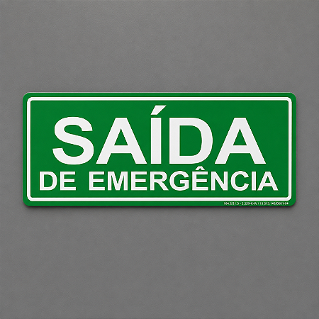 Placa - Saída de Emergência