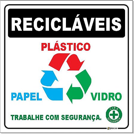 Placa - Recicláveis