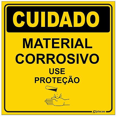 Etiqueta - Cuidado - Material Corrosivo