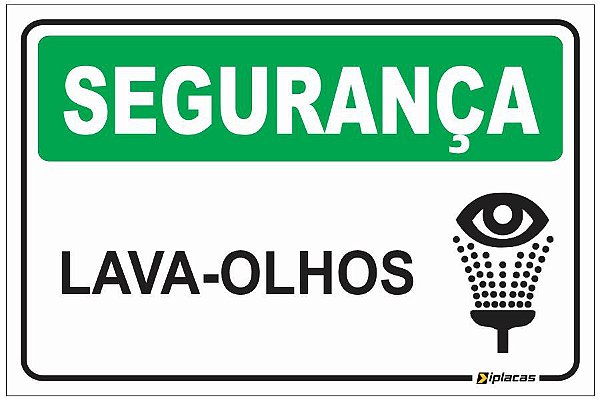 Placa - SEGURANÇA - Lava olhos