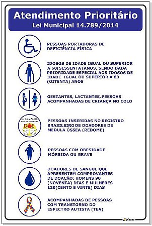 Placa - Atendimento Prioritário