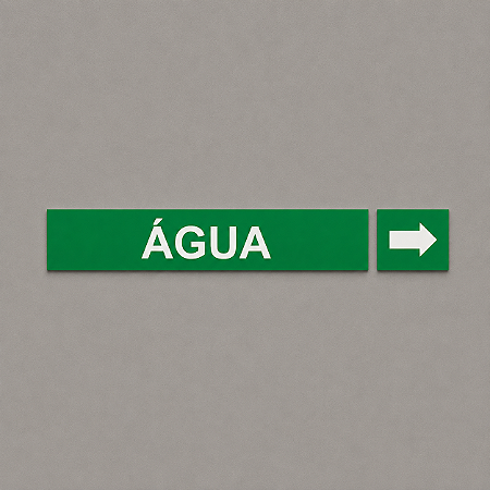 Etiqueta Adesiva Identificação de Tubulação Água