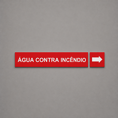 Etiqueta Adesiva Identificação de Tubulação Água Contra Incêndio