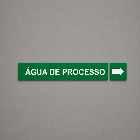 Etiqueta Adesiva Identificação de Tubulação Água de Processo