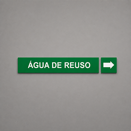 Etiqueta Adesiva Identificação de Tubulação Água de Reuso