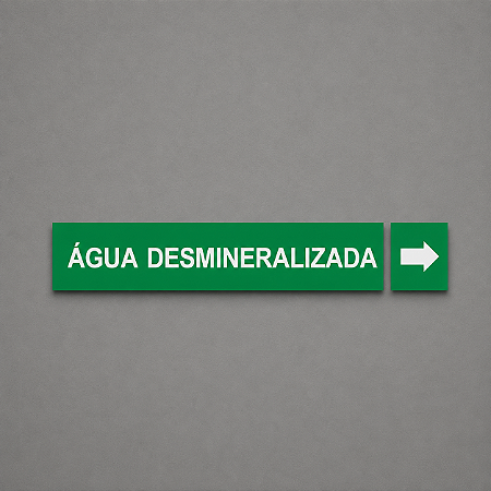 Etiqueta Adesiva Identificação de Tubulação Água Desmineralizada