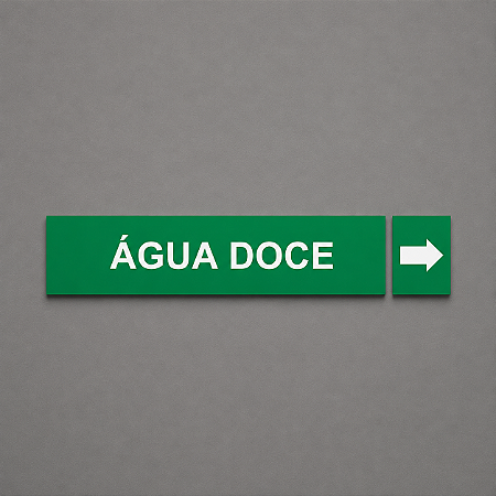 Etiqueta Adesiva Identificação de Tubulação Água Doce