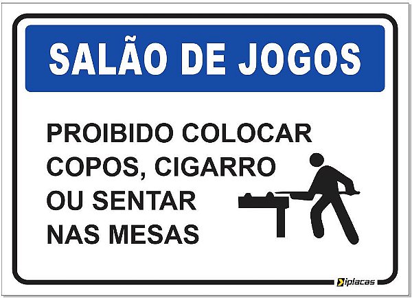 Placa - Regra Mesa de Bilhar