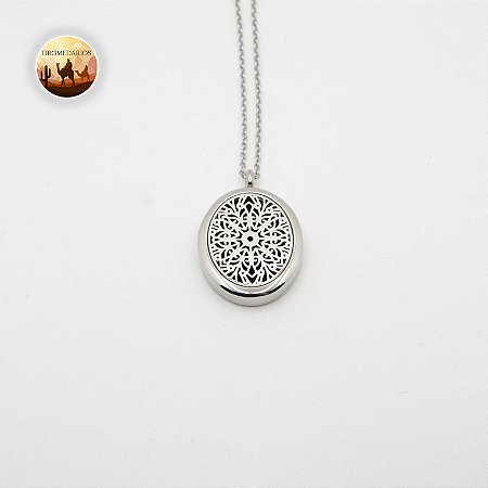 Colar Difusor Aromaterapia - Neve Oval