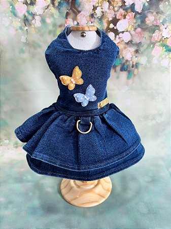 Vestido Jeans - Borboletas