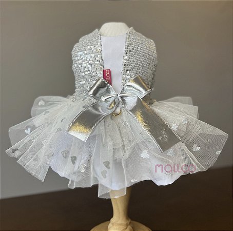 Vestido Anelise Prata