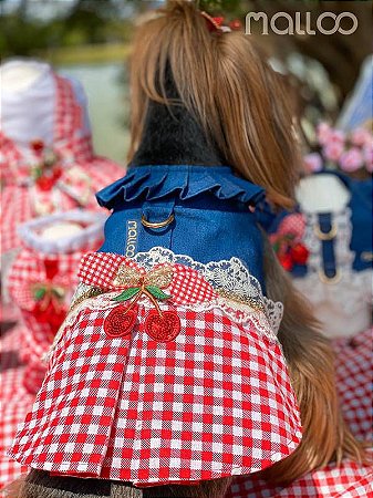 Vestido Jeans Cerejinha