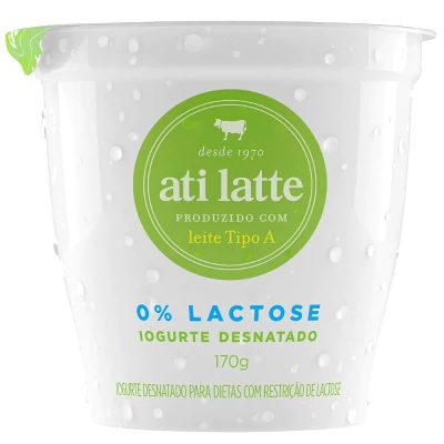 Iogurte Desnatado zero lactose Atilatte 170g